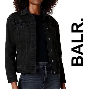 BALR. Black Denim Jacket Medium